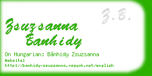 zsuzsanna banhidy business card